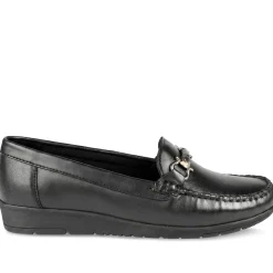 Casual Leather Moccasins - Black