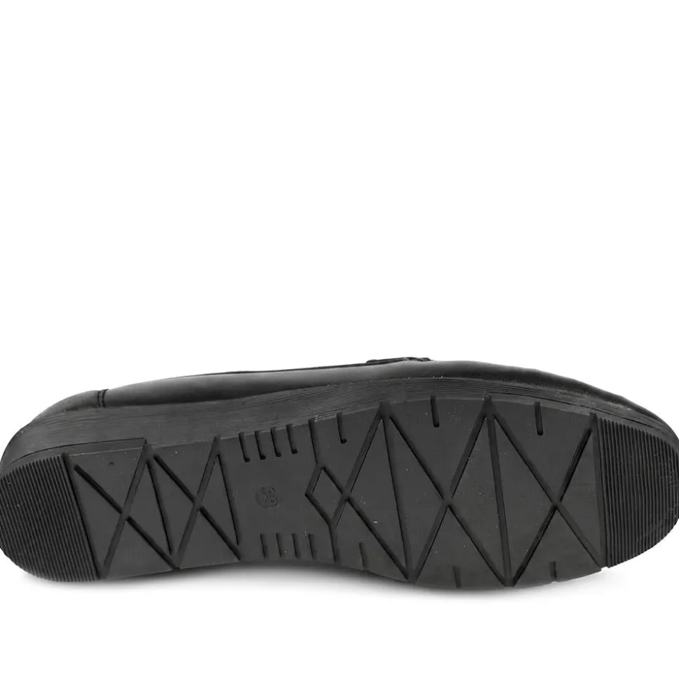 Casual Leather Moccasins - Black