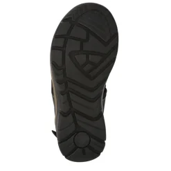 Casual Leather Sandals - Navy-Brown