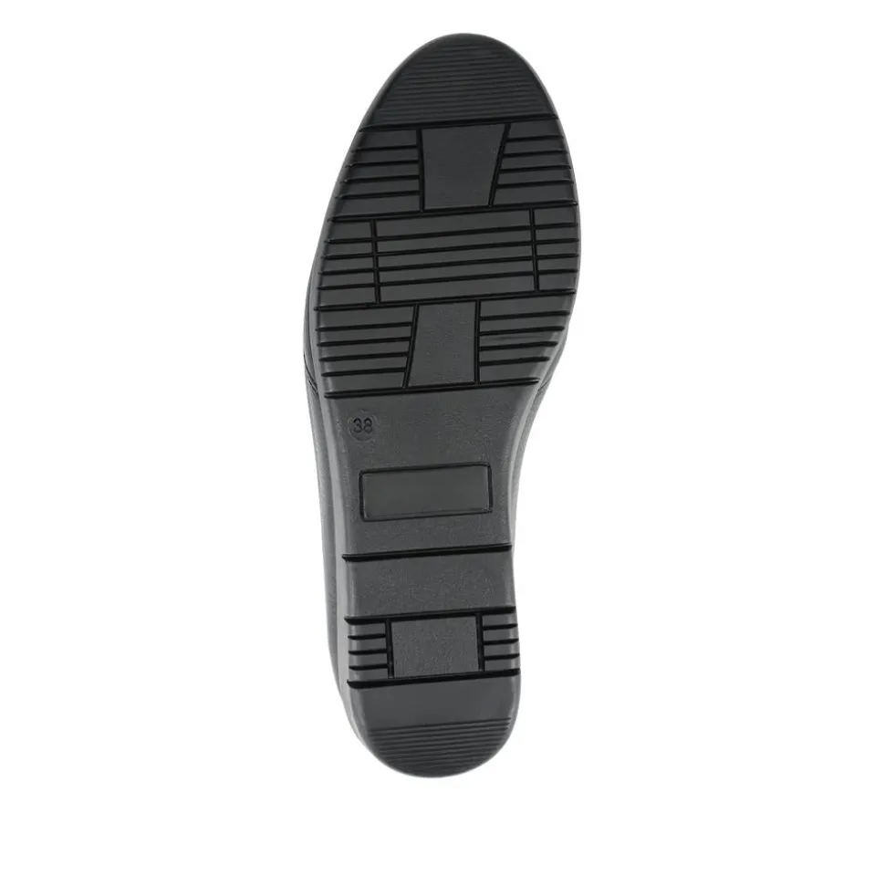 Casual Leather Slip-On Shoes - Black