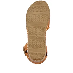 Casual Leather Touch Fasten Mary Janes - Tan