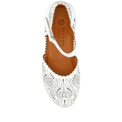 Casual Leather Touch Fasten Mary Janes - White