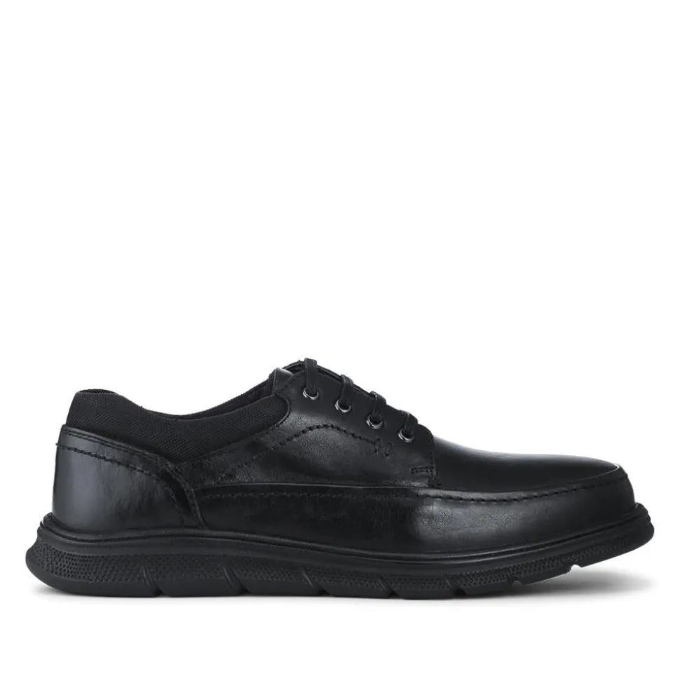 Casual Lightweight Lace Up Shoes - Black