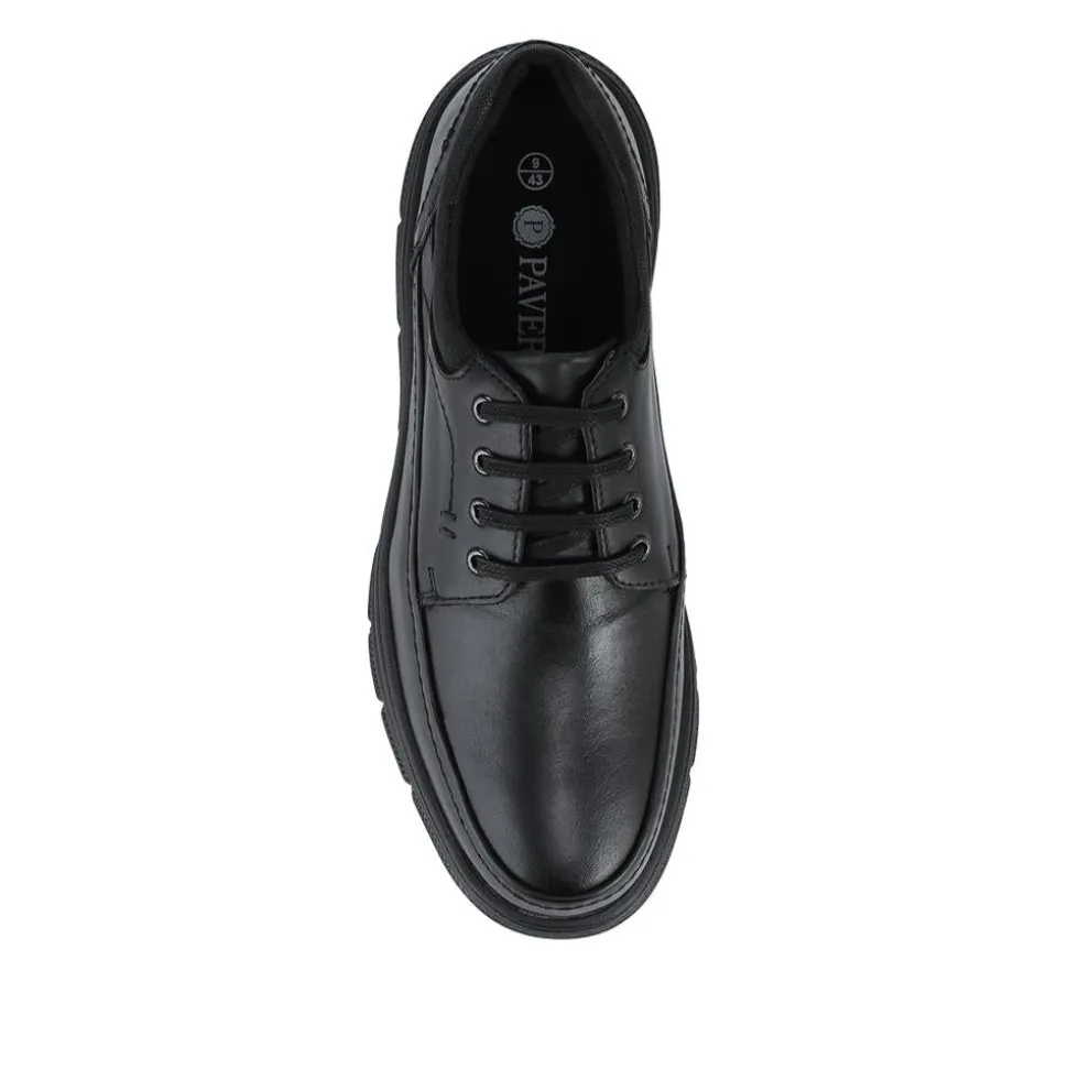 Casual Lightweight Lace Up Shoes - Black
