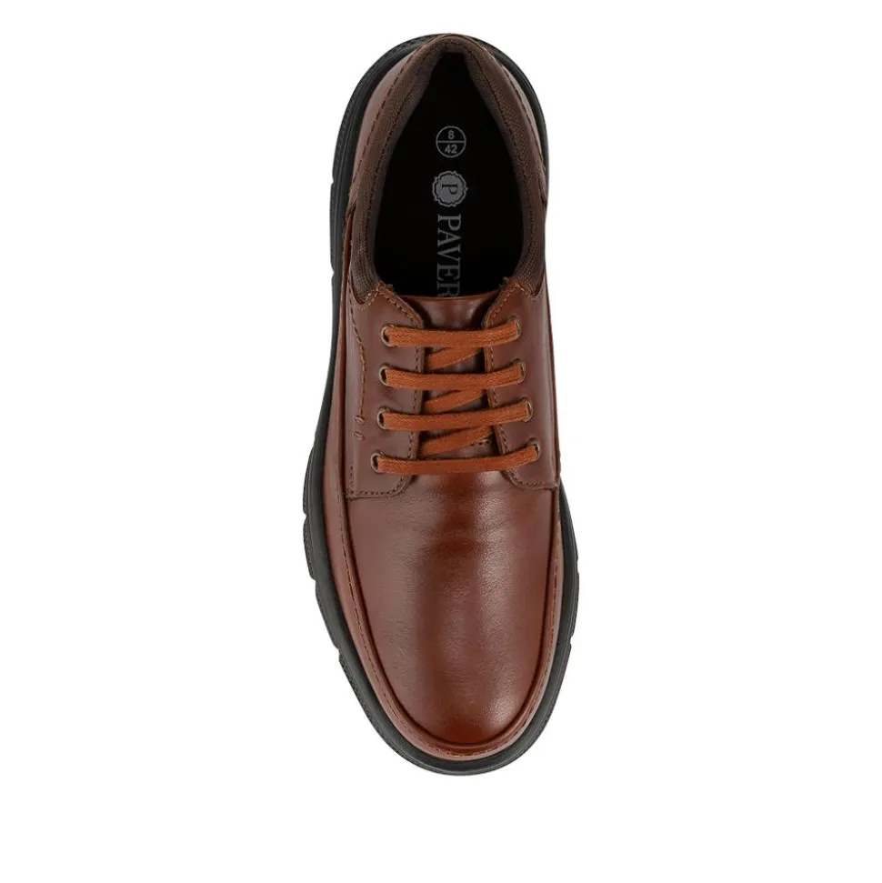 Casual Lightweight Lace Up Shoes - Tan