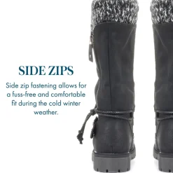 Casual Mid-Calf Boot - Black