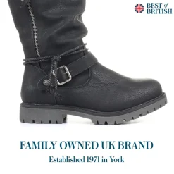 Casual Mid-Calf Boot - Black