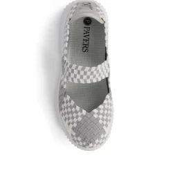 Casual Slip-On Mary Janes - White Multi