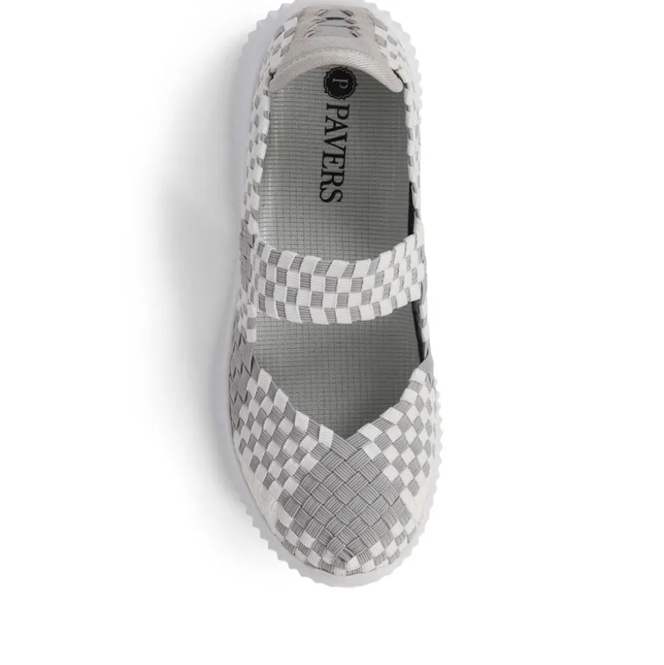 Casual Slip-On Mary Janes - White Multi