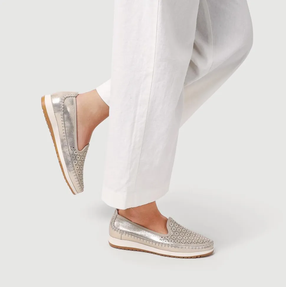 Casual Slip-On Shoes - Gold