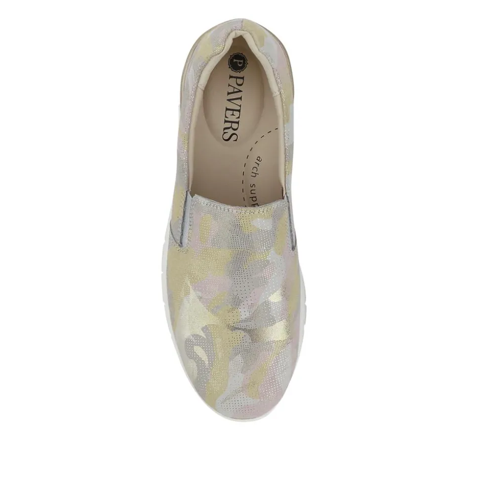 Casual Slip-On Shoes - Gold Multi