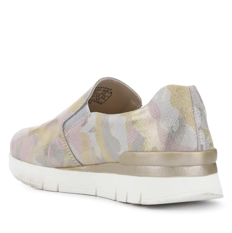 Casual Slip-On Shoes - Gold Multi