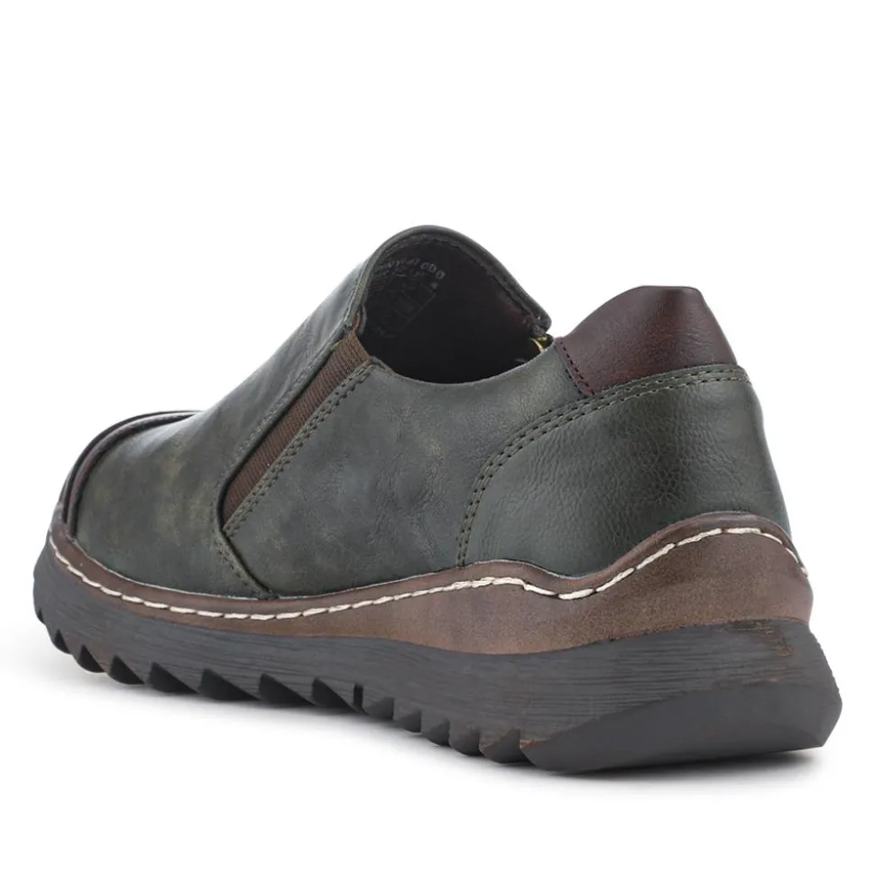 Casual Slip-On Shoes - Khaki