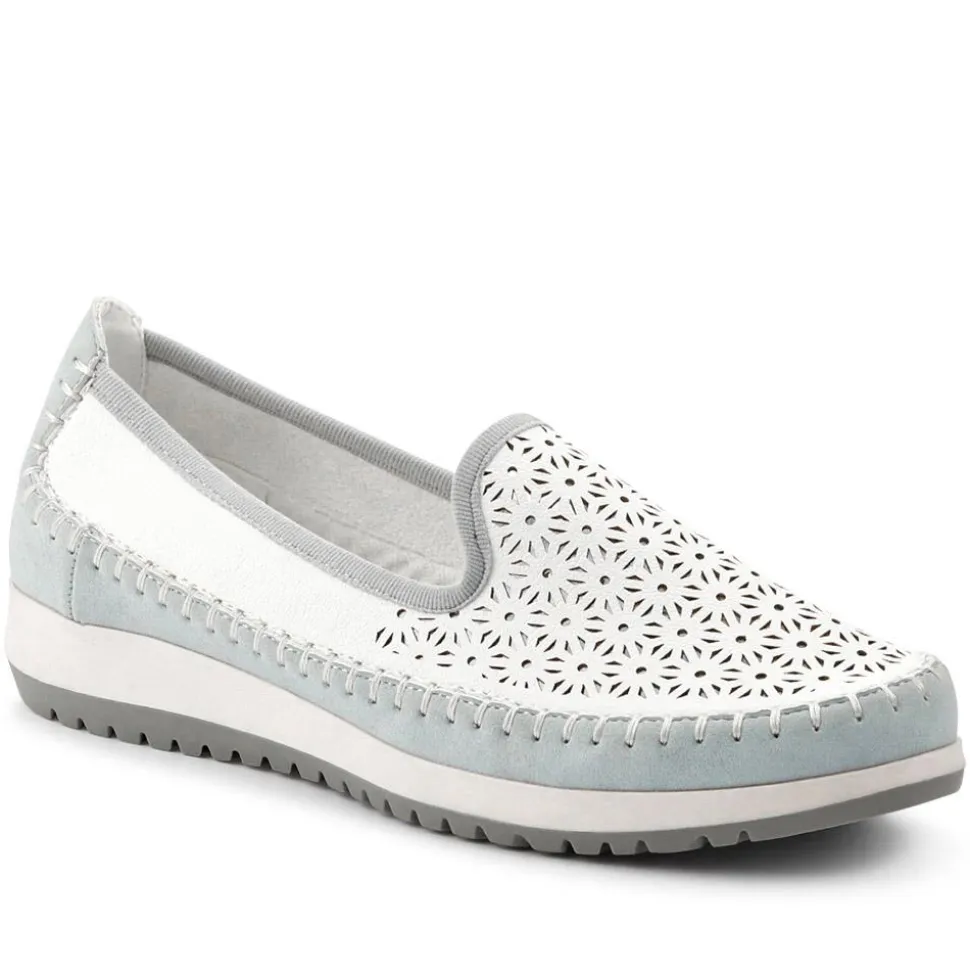 Casual Slip-On Shoes - White