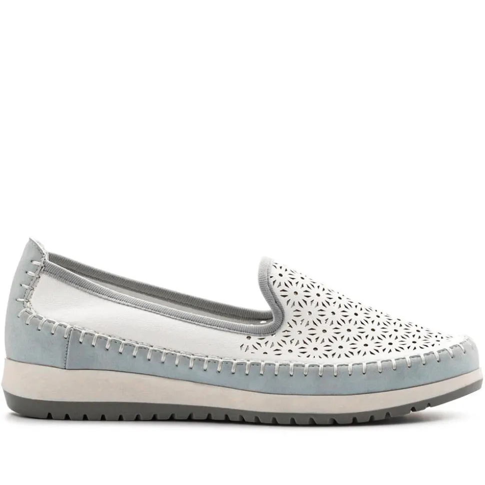 Casual Slip-On Shoes - White