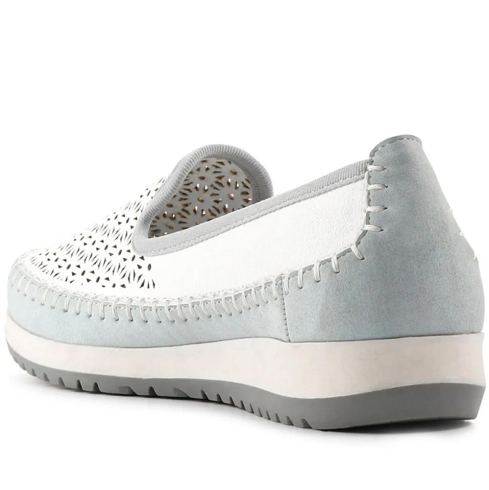 Casual Slip-On Shoes - White