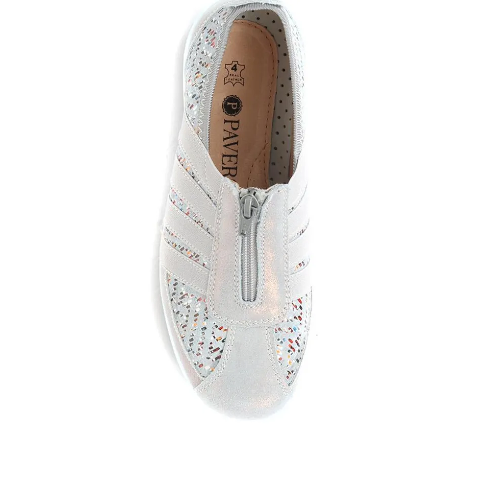 Casual Zip Up Trainers - Denim
