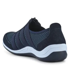 Casual Zip Up Trainers - Navy
