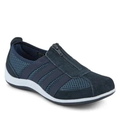 Casual Zip Up Trainers - Navy