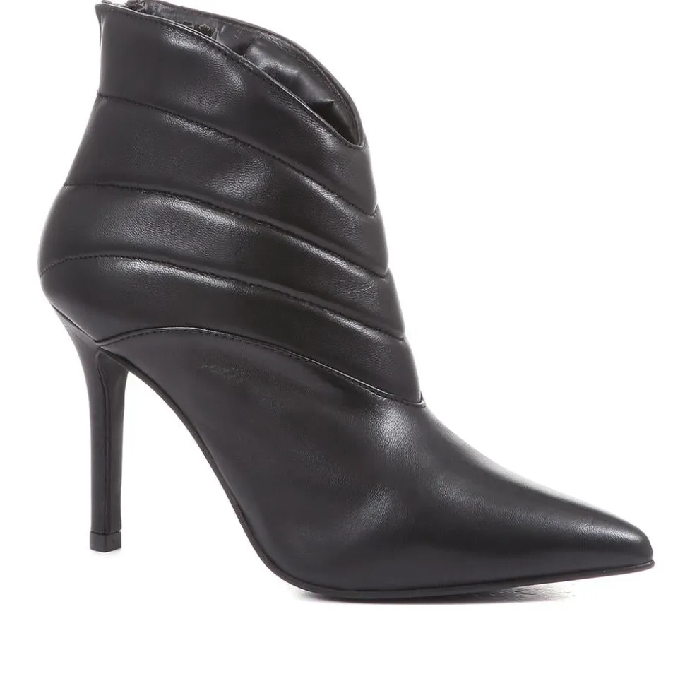 Catalina Stiletto Ankle Boots - Black