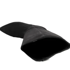 Catia Leather Long Boots - Black Suede