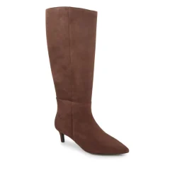 Catia Leather Long Boots - Chocolate Suede