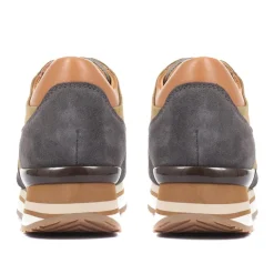 Catrin Leather Trainers - Brown Multi