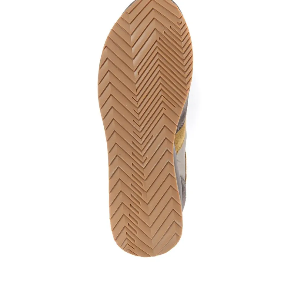 Catrin Leather Trainers - Brown Multi