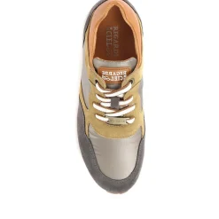 Catrin Leather Trainers - Brown Multi