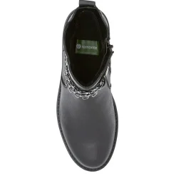 Chain-Detailed Ankle Boots - Black