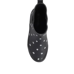 Chelsea Boot Wellies - Black Floral