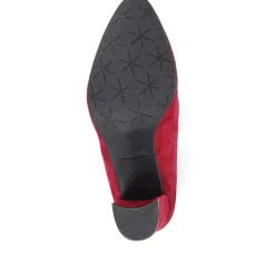 Chrystina Suede Court Shoes - Red
