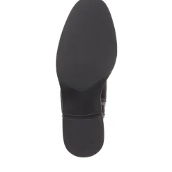 Chunky Block-Heeled Ankle Boots - Black