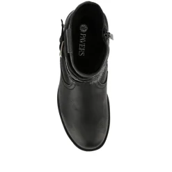 Chunky Buckled Ankle Boots - Black
