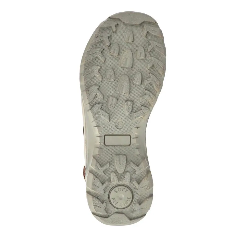 Chunky Dual Touch-Fasten Sandals - Beige Multi