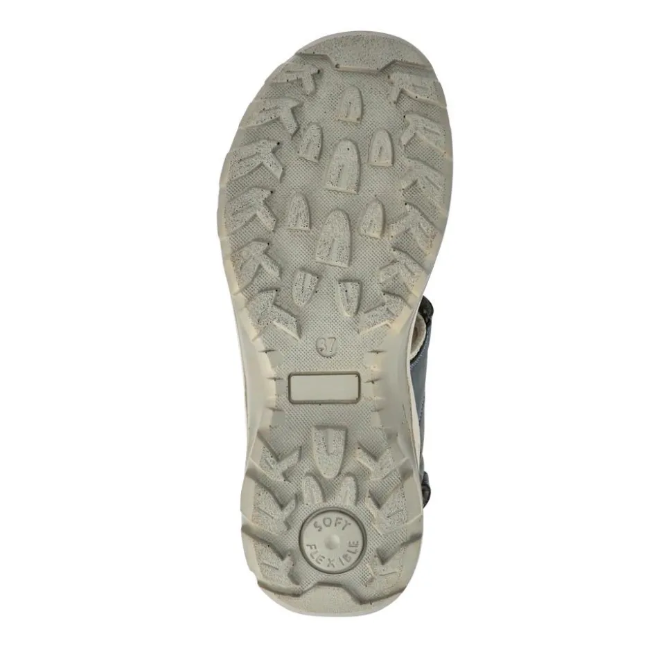 Chunky Dual Touch-Fasten Sandals - Light Blue