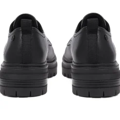 Chunky Lace-Up Shoes - Black