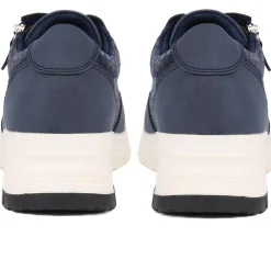 Chunky Lace-Up Trainers - Navy