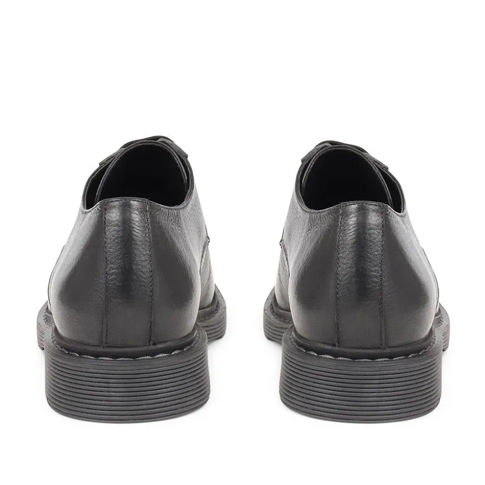 Chunky Leather Brogues - Black