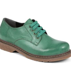Chunky Leather Brogues - Green