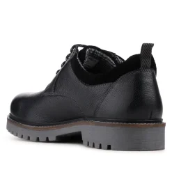 Chunky Leather Casual Lace Up Shoes - Black