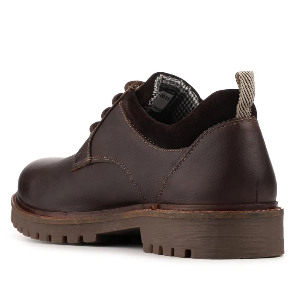 Chunky Leather Casual Lace Up Shoes - Brown