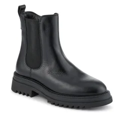 Chunky Leather Chelsea Boots - Black