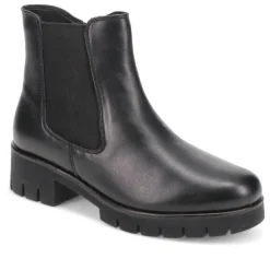 Chunky Leather Chelsea Boots - Black