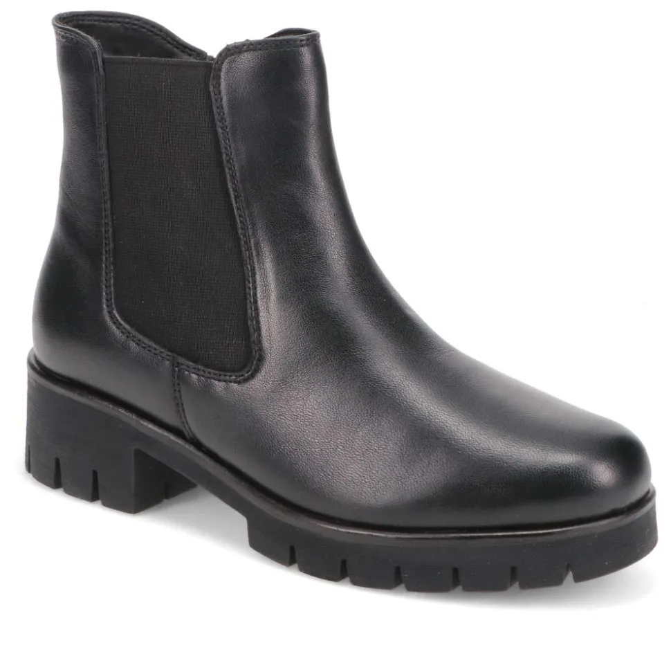 Chunky Leather Chelsea Boots - Black