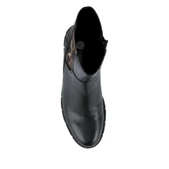 Chunky Leather Chelsea Boots - Black Leopard
