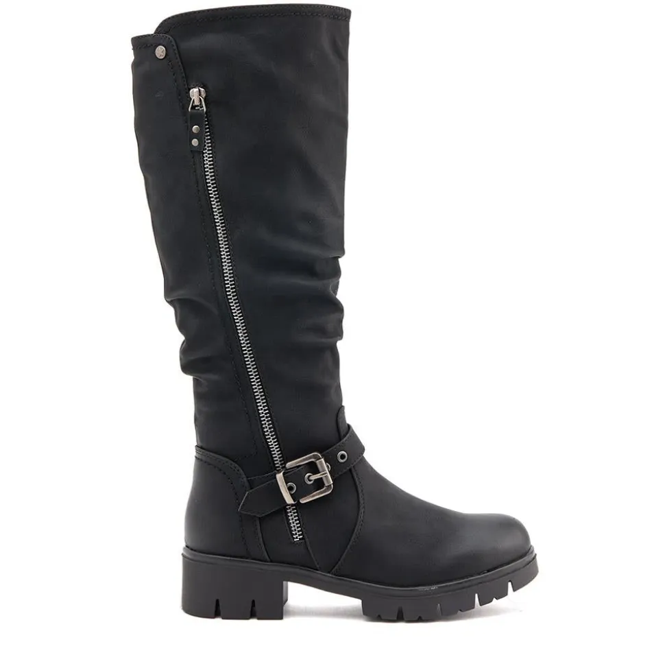 Chunky Long Boots - Black