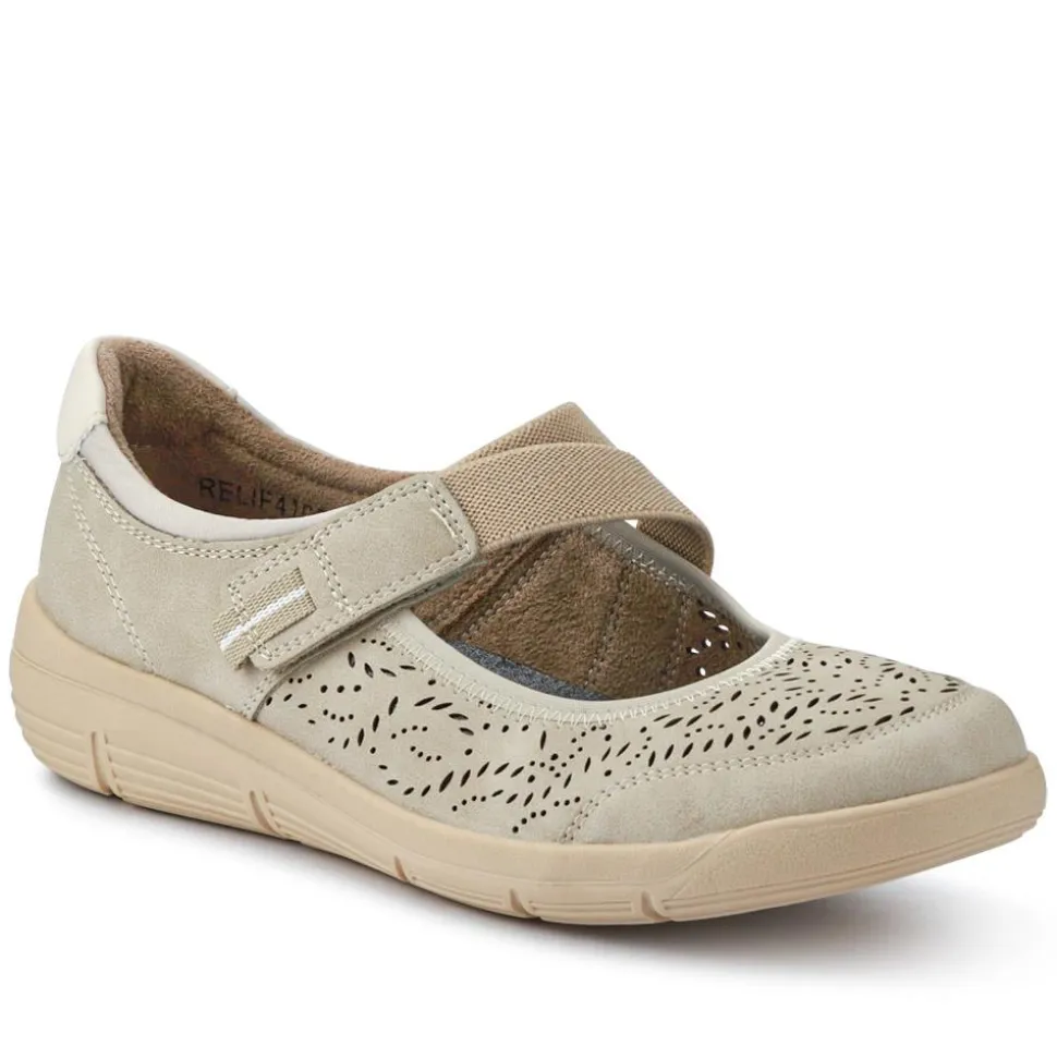 Chunky Mary Janes - Beige