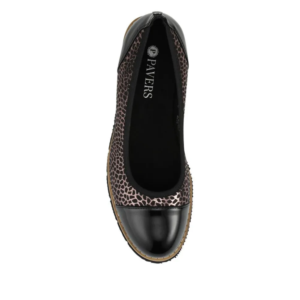Chunky Platform Cushioned Slip On Shoes - Black-Pewter