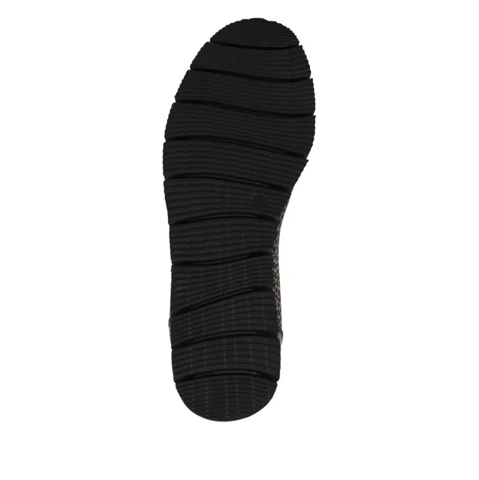 Chunky Platform Cushioned Slip On Shoes - Black-Pewter